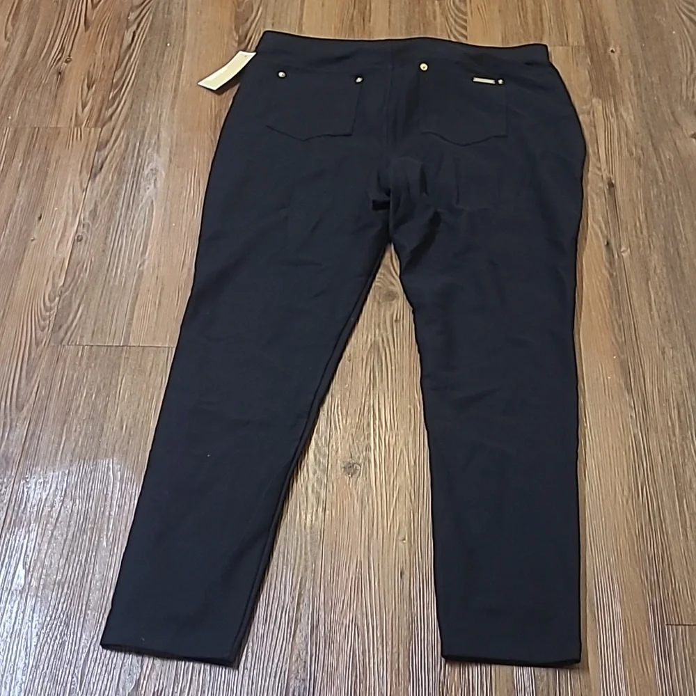 Michael‎ Kors Black Skinny Pants with Gold Accents